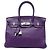 Hermès Purple Clemence Birkin Retourne 30 Porpora