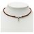 Collana choker Kite in pelle marrone Hermès - vista 5