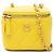 Mini Vanity Case Chanel Yellow CC Matelassé in Lambskin con Catena Giallo