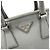 Borsa a mano Prada Saffiano Luxe in pelle grigia Marrone - vista 9
