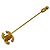 Spilla Broche Chanel Vintage Coco Mark con Strass D'oro - vista 2
