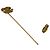 Spilla Broche Chanel Vintage Coco Mark con Strass D'oro - vista 3