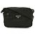 Prada Triangle Schultertasche in Black Schwarz