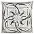 Hermès HERMES Carre 140 Morning Walk Scarf Schwarz Weiß