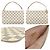 Borsa a tracolla Louis Vuitton Damier Azur Neverfull MM Bianco - vista 13