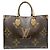 Borsa Tote Louis Vuitton Monogram Giant Reverse OnTheGo MM Marrone