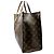 Borsa Tote Louis Vuitton Monogram Giant Reverse OnTheGo MM Marrone - vista 4