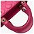Borsa Christian Dior Lady in pelle d'agnello rosa Cannage - vista 11