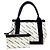 Borsa a mano Balenciaga Cabas S in tela Navy Nero Crudo