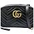 Borsa a tracolla Gucci GG Marmont Small in pelle matelassé nera con catena Nero