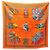 Hermès Foulard Hermes Carre 90 CUIRS DU DESERT Multicolore Arancione