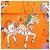 Hermès Foulard Hermes Carre 90 La Folle Parade Multicolore Arancione - vista 10