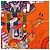 Hermès Foulard Hermes Carre 90 La Folle Parade Multicolore Arancione - vista 5