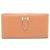 Hermès Cartera larga bi-fold Hermes Bearn Soufflé Gold Castaño