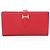 Hermès Hermes Bearn Soufflé Bi-fold Long Wallet Red