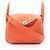 Hermès Borsa a spalla Hermes Lindy Mini Tangerine Arancione
