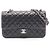 Borsa a tracolla Chanel Matelassé Double Flap Nero