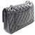 Borsa a tracolla Chanel Matelassé Double Flap Nero - vista 2