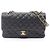 Borsa a tracolla Chanel Matelassé Double Flap Nero