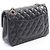Borsa a tracolla Chanel Matelassé Double Flap Nero - vista 2