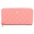 Cartera larga redonda Chanel Matelassé Rosa