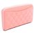 Cartera larga redonda Chanel Matelassé Rosa - vista 2