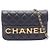 Borsa a tracolla Chanel Matelassé Logo Nero