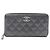 Cartera larga redonda Chanel Matelassé Glitter Negro