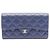 Cartera larga bi-fold Chanel Matelassé Azul marino