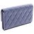 Cartera larga bi-fold Chanel Matelassé Azul marino - vista 2
