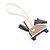 Hermès Accessorio Hermes Rodeo PM Robeo Coeur Etoupe Cle Charm Marrone Nero Crudo Taupe - vista 2