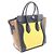 Céline Borsa Tote Celine Luggage Micro Shopper Beige Giallo Blu navy - vista 2