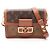 Borsa a tracolla Louis Vuitton Dauphine Mini Monogram Reverse Marrone Beige