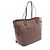 Borsa Tote Louis Vuitton Neverfull MM Damier Ebene Cerise Marrone - vista 2