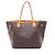 Borsa Tote Louis Vuitton Neverfull MM Marrone
