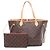Borsa Tote Louis Vuitton Neverfull MM Marrone Fuschia