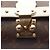Borsa a tracolla Louis Vuitton Papillon Trunk Monogram Marrone Bianco - vista 10