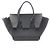 Céline Celine Tie Bag Shopper aus grauem Leder Braun