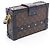Borsa a tracolla Louis Vuitton Petite Malle Monogram Marrone Nero - vista 2