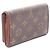 Cartera bi-fold de cuero marrón Louis Vuitton Castaño - vista 2