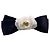 Barrette à ruban Chanel Flower Camellia Noir Blanc