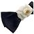 Barrette à ruban Chanel Flower Camellia Noir Blanc - vue 3