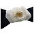 Barrette à ruban Chanel Flower Camellia Noir Blanc - vue 4