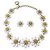 NUOVO SET COLLANA + ORECCHINI DOLCE & GABBANA DAISY FLEURS Bianco