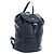 PRADA Backpack Leather Navy Silver