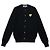 Comme Des Garcons Cardigan Schwarz mit goldenem Herz-Patch