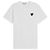 Comme Des Garcons Black Heart Beads Logo T-Shirt Weiß