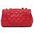 Chanel Borsa a tracolla matelassé rossa con patta Rosso - vista 3