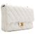 Chanel Borsa a tracolla Medium in pelle d'agnello bianca con patta CC e chiusura girevole, catena dorata Bianco - vista 4