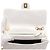 Chanel Borsa a tracolla Medium in pelle d'agnello bianca con patta CC e chiusura girevole, catena dorata Bianco - vista 7